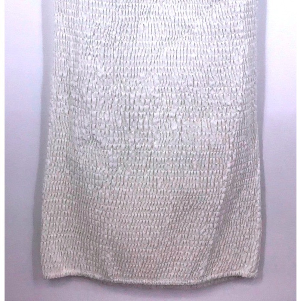 PrettyLittleThing White Smocked Puff Sleeve Square Neck Mini Dress Size 6‎ - Picture 5 of 8